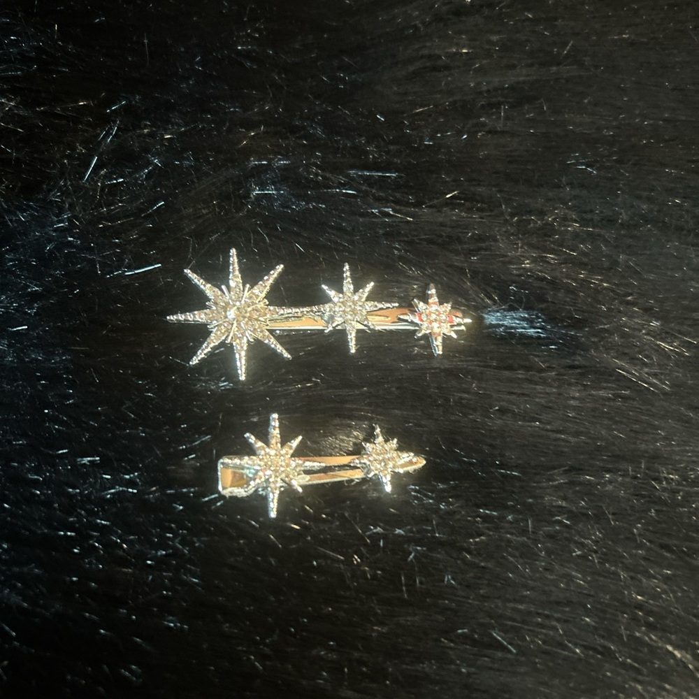 Gold Starburst Hair Clips